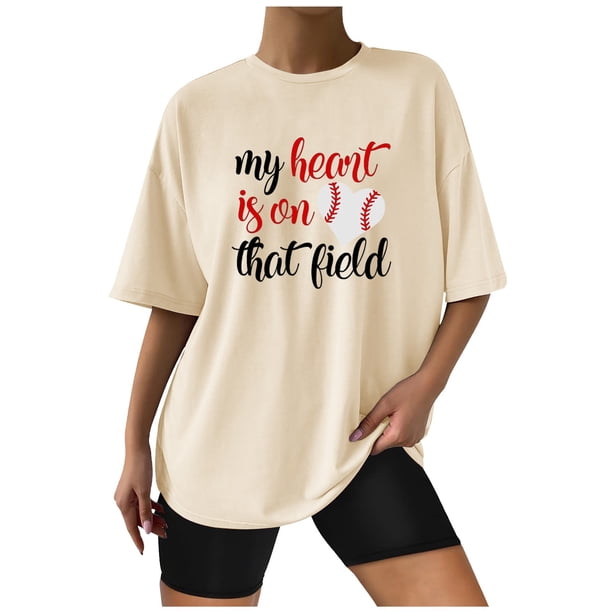 Camisas sexy de verano para mujer Blusa regular estampada con cuello redondo y manga corta OAVQHLG3B Store lin121212