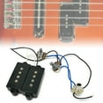 thumbnail image 2 of Yokua Bass Humbucker Pickup 1 Tone 1 Volume 1 Jack for PB Style Bass Replacements, 2 of 7
