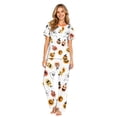 thumbnail image 2 of Grblisyd Halloween Family Matching Pajamas Sets Ghost Pumpkin Print Short Sleeve Top & Pants Two Piece Set Sleepwear Pjs, 2 of 7