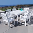 thumbnail image 2 of Vifah Bradley Outdoor 7-piece Wood Patio Dining Set in White, 2 of 3