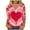 NQR8-Valentine's Day-Pink, variant on VKOYWKM Women's Valentines Day Shirts 3/4 Sleeve Tops Tie Dye Love Graphic Tees Romantic Spring Tshirts V Neck Loose Fit Holiday Tops Girlfriend Valentine's Day Shirt Gift