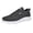 Dark Gray, variant on Men's Wide Walking Shoes Fashion Breathable Knit Upper Sneakers Soft Cushioning Non Slip Daily Walking Travel Slip on Footwear Dark Gray Size 10
