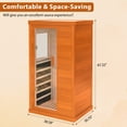 thumbnail image 4 of Seizeen Far Infrared Home Sauna 360°Heating w/Independent Floor Heating, Ambient Lights, Dual Speakers, Tablet Holder, 900W, 4 of 9