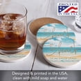 thumbnail image 3 of Thirstystone Beach Happy Place 4-Pack Round Absorbent Stone Coasters, 3 of 8
