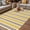 Honey Yellow, variant on Outdoor Rug for Patio 4'x6',Yellow Brown Stripes Line Non-Slip Area Rugs Washable Carpet Indoor Rug,Vintage Nordic Striped Non-shedding Floor Mats for Porch Living Room Deck