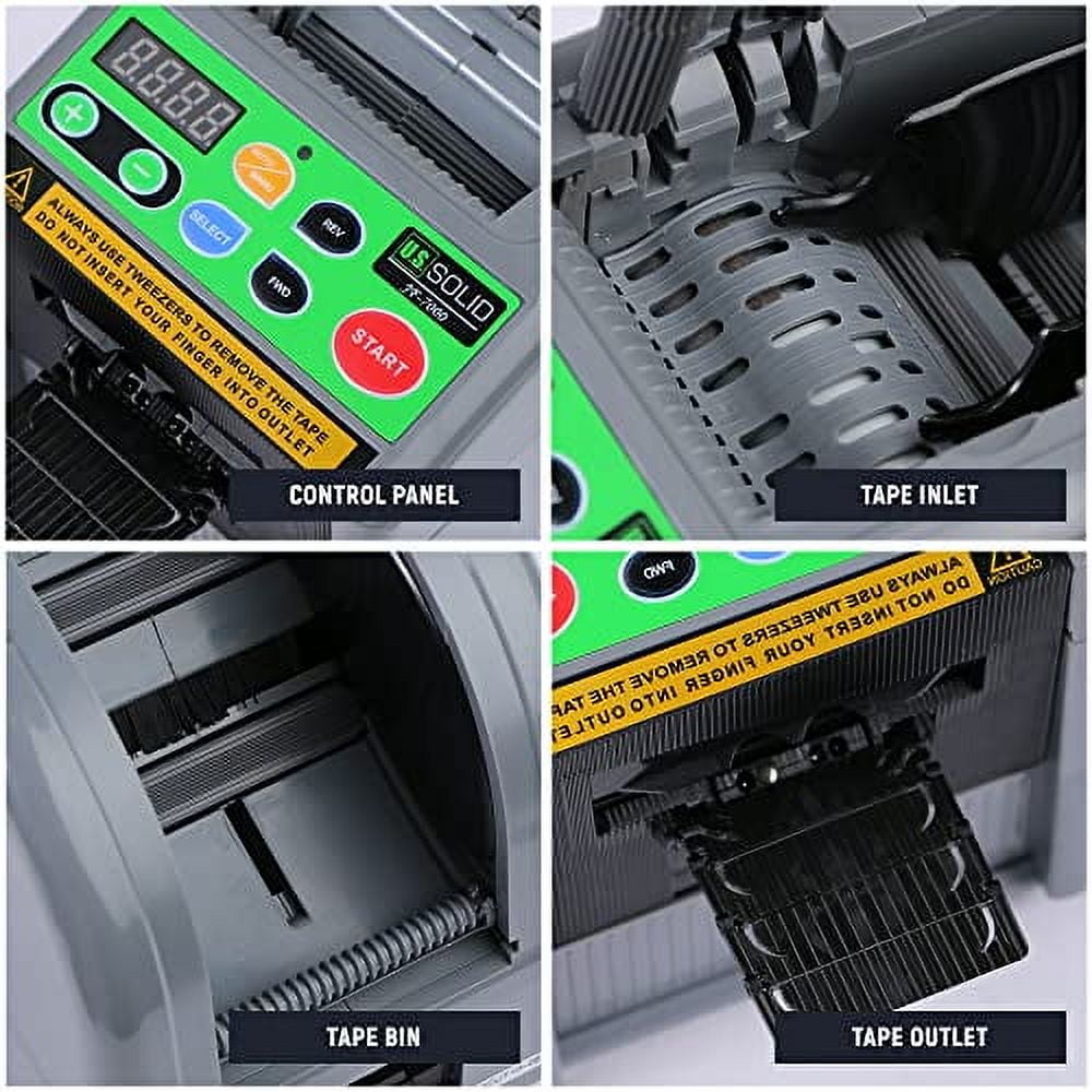U.S. Solid Automatic Tape Dispenser Dispensing Cutting Machine JF-7000 For Adhesive And Non-adhesive Tapes, 0.25"-2.36" Tape Width, 0.2"-39.33" Tape Length