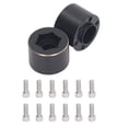 thumbnail image 2 of Adaptador de cubo hexagonal de rueda de 1,9 a 2,2 pulgadas, de latón negro, para llanta de coche a control remoto de 15 mm/0,6 pulgadas, 2 unidades, 2 of 14