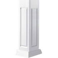 thumbnail image 4 of Ekena Millwork 6"W x 9'H Premium Square Non-Tapered Double Raised Panel PVC Endura-Craft Column Wrap Kit, Prairie Capital & Base, 4 of 6