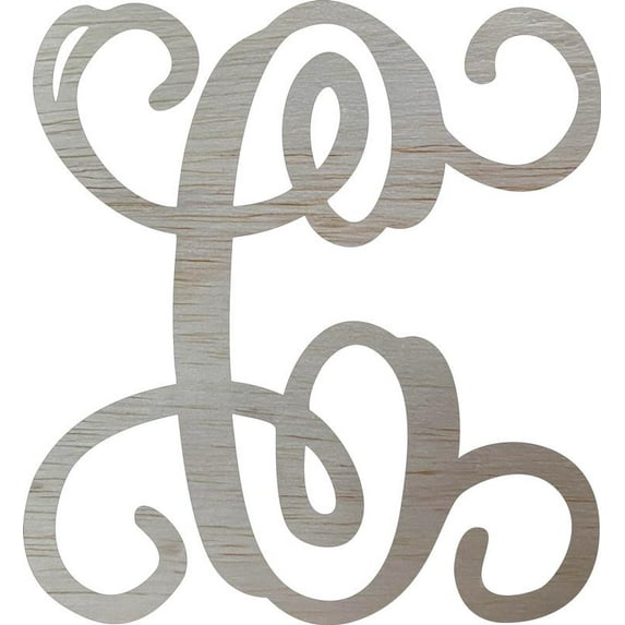 Wooden Monogram Letter 22'' Letter C, Unfinished Craft Paintable