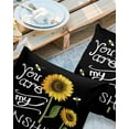 thumbnail image 3 of Outdoor Throw Pillow Cover Farm Watercolor Sunflowers Bees Waterproof Cushion Covers 2 Pack Vintage Black Pillow Cases Home Decoration for Patio Garden Couch Sofa, 3 of 7