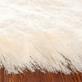 thumbnail image 4 of SAFAVIEH Paris Darwin Plush Polyester Shag Area Rug, Ivory, 9' x 9' Square, 4 of 6
