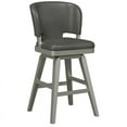thumbnail image 2 of Home Square Wood Swivel Bar Height Stool in Silver - Set of 3, 2 of 11