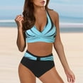 thumbnail image 2 of EHRWE Women's New Split Body Swimsuit Bikini Sexy Bikini Swimsuit Sky Blue, Sizes S-5XL, 2 of 9