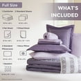 thumbnail image 3 of Regency Heights Full Size Comforter Set, 9-Piece Bed in a Bag Full, Purple Bedding Sets with Sheets, Bed Skirt, 3 of 8