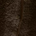 thumbnail image 6 of aohooy Fleece Vest Little Girl Button Vneck Faux Shearling Sherpa Vests Winter Fuzzy Sleeveless Teddy Coat Gilet with Pockets Brown,13 Years, 6 of 6