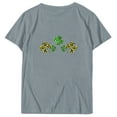 thumbnail image 4 of Puntoco Short Sleeve Women Tops ,Womens St Patrick'S Day T-Shirt Love Heart Shirts Short Sleeve Valentine'S Day Crewneck Colorful Heart Graphic Tees Tops Gray 6(M), 4 of 6