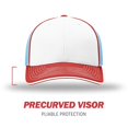 thumbnail image 2 of Richardson Pulse Sportmesh with R-Flex Cap, S-M, White-Columbia Blue-Red Tri, 2 of 7