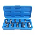 thumbnail image 1 of Set of 10PCS 12 Point Triple Square S pline Bit Socket Set with Portable G rid Toolbox Portable, 1 of 8