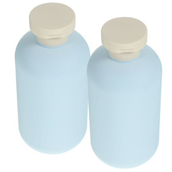 WEUVEB 2Pcs Plastic Travel Lotion Bottles with Flip Caps Sky Blue Durable for Storage