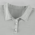 thumbnail image 6 of Men's Short Sleeve Polo Shirt with Chest Pocket, Relaxed Fit Breathable Business Casual Golf Tee for Men Light Gray L, 6 of 10
