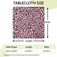 thumbnail image 2 of Pink and Black Of Leopard Print Square Fitted Tablecloth with Elastic Edge,Square Table Cover,Washable Elastic Table Cover for Home Kitchen Party Decor 34"x34", 2 of 6