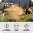 thumbnail image 3 of SABRE Frontiersman MAX Bear Spray, EPA Registered for 9 Animal Species, Max Strength 2% Major Capsaicinoids, 40-ft Range, 9.2 oz, 1 Count, Animal Pepper Spray for Hiking & Camping, 3 of 12