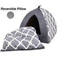 thumbnail image 2 of Pet Tent - Soft Bed for Dog and Cat by Best Pet Supplies - Gray Lattice, 16" x 16" x H:14", 2 of 4