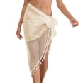 thumbnail image 2 of Conairie Womens Swimsuit Cover Up Skirt Loose Mesh Sheer Beach Wraps Summer Bikini Vacation Coverups Outfits Beige One Size, 2 of 4