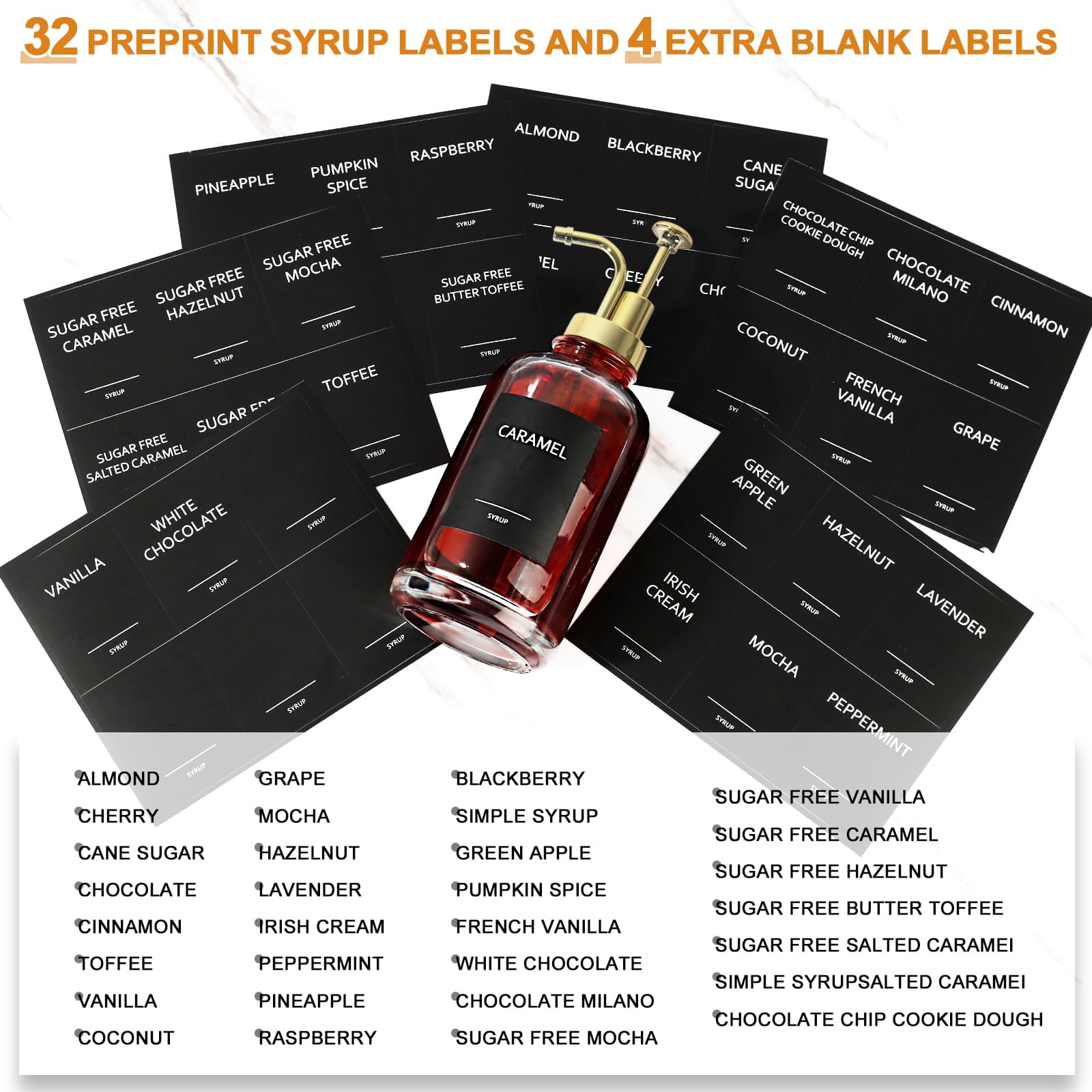 Coffee Syrup Dispenser For Bar Bottles With Pump 16.9 Fl Oz Glass Honey Bottle 3 Pack