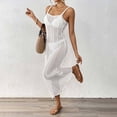 thumbnail image 3 of Swimsuit Coverup for Women Sleeveless Spaghetti Strap Crochet Knit Bodycon Maxi Dress Beach Cover Up Bathing Suit Dress, 3 of 8