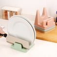 thumbnail image 2 of MLINS 2PCS Plastic Kitchen Pot Cover Lid Shell Stand Shelf Holder Rack Cooking Tool (Green), 2 of 8