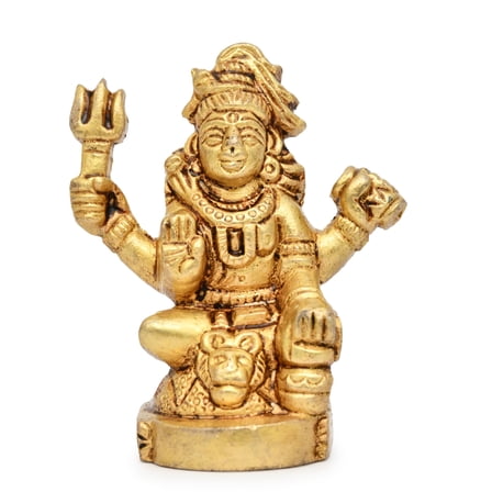 AargKraft™ Brass Shiv Idol Murti Bholenath Shivshankar Bholebaba Statue Idol Moorti for Home Temple and Pooja Height - 2.1" Inch