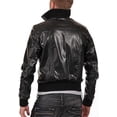 thumbnail image 3 of Mens Sheepskin Real Leather Jacket Zipper Biker Moto Slim Fit Jacket MJF023, 3 of 4