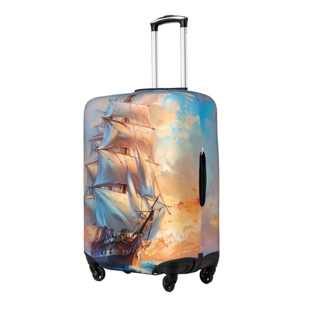 Fotbe Sailing Ship Ocean Sunset Funda Protectora para Equipaje, Antirrayones y Resistente a la Suciedad, Compatible con Maletas de 18 a 32 Pulgadas-X-Large