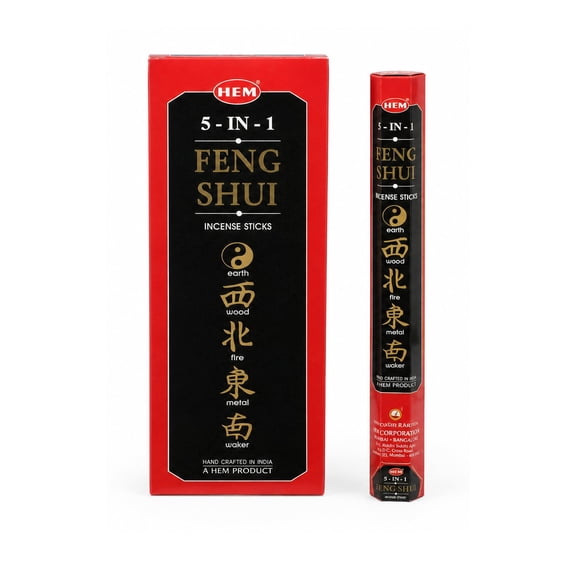 Hem Feng Shui 5-in-1 Incense Sticks - 120 Stick Bulk Box (6 Inner Tubes of 20)