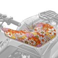 thumbnail image 2 of Uorisanigo 23×10 Inch Orange Hippie Flower ATV Seat Cover Non-Slip Four-Wheeler Seat Cushion Waterproof Universal Motorcycle Passenger Seats Cushion Fit for Most ATV Seats, 2 of 7