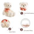 thumbnail image 3 of Oso de peluche Adorlynetty de 29 cm con muñeco de peluche en forma de corazón, color blanco, 3 of 7