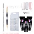 thumbnail image 3 of Nail Gel Set UV LED Nail Gel Set Nail Extension Gel Kit Clear Acrylic False Nail Tips Double End Nail Pusher Nail Pen for Quick Nail Extension Salon Nail Tool Kit, 3 of 8