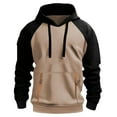 thumbnail image 4 of HXWCHs Walmart Men's Basic Hoodie Men's Casual Solid Color Pullover Hoodie Streetwear Comfortable Drawstring Sweatshirt for All Seasons Grey XL, 4 of 5