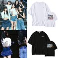 thumbnail image 2 of Camiseta de manga corta con estampado de Kpop LESSERAFIM Concert FEARNO, camisa clásica de color blanco y negro, estilo informal y a la moda de verano, 2 of 3