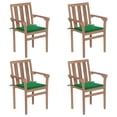 thumbnail image 3 of vidaXL 2/4/6/8x Solid Wood Teak Stackable Patio Chair & Cushions Multi Colors, 3 of 21