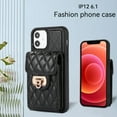 thumbnail image 4 of Wallet Case Designed for iPhone 11, with 6 Card Holder Slots RFID Blocking Shoulder Wallet Case Crossbody Strap Shockproof Leather Kickstand Phone Case For iPhone 11, Black, 4 of 11