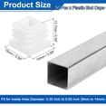 thumbnail image 2 of Uxcell 9/16" (15mm) Tapones de Extremo de Tubo Cuadrado, 50 Pcs Tapones de Agujero de Plástico para Tubos de Metal, Blanco, 2 of 7