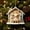 J, variant on House-Shaped Manger Nativity Acrylic Christmas Ornament, Sublimation Printed Religious Hanging Decor, Traditional Nativity Keepsake for Tree, Wall & Car, 3.15 in,H
