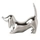 thumbnail image 5 of Estatua de perro en miniatura, adorno de estatua de perro salchicha, estatua creativa de animales de perro, escultura de perro salchicha para escritor Plata, 5 of 8