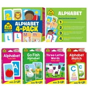 School Zone Alphabet 4-Pack Flash Cards