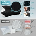 thumbnail image 2 of ENERFACE Ergonomic Memory Foam Neck Pillow for Pain Relief, Orthopedic Cervical Pillow for Side, Back & Stomach Sleepers with Breathable Washable Cover, Black+White, 2 of 10