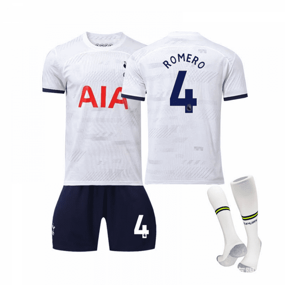 23/24 Tottenham Stadium Home Kids' Soccer Jersey Set with Socks