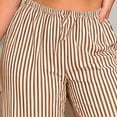 thumbnail image 4 of Ynynloco Womens Plus Size 100%Cotton Pants Elastic Waist Lightweight Palazzo Pants for Women Casual Lounge Wide Leg Pants, 4 of 5