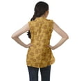 thumbnail image 4 of Moomaya Printed Mandarin Collar Tunic Sleeveless Casual Tank Top Summer Wear, 4 of 6